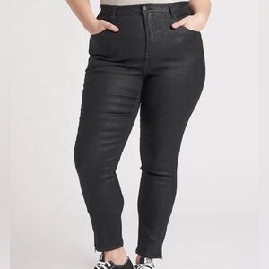 Universal Standard Black High Rise Crop Jean with Ankle Zipper